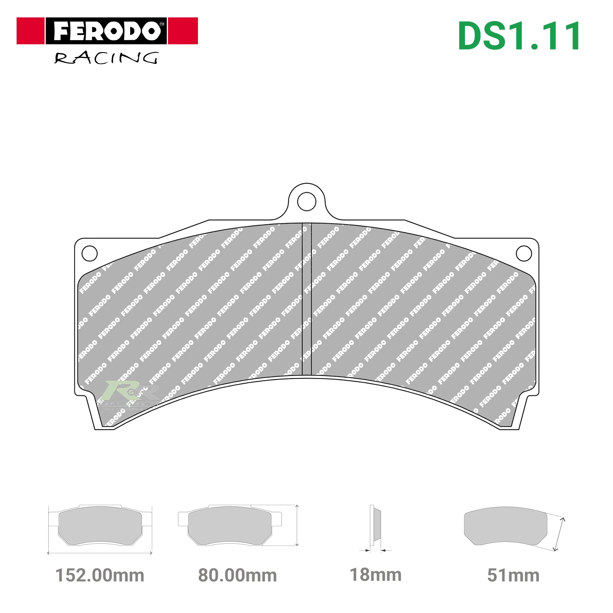 FRP3054W - (W/WB) DS1.11 Brake Pads