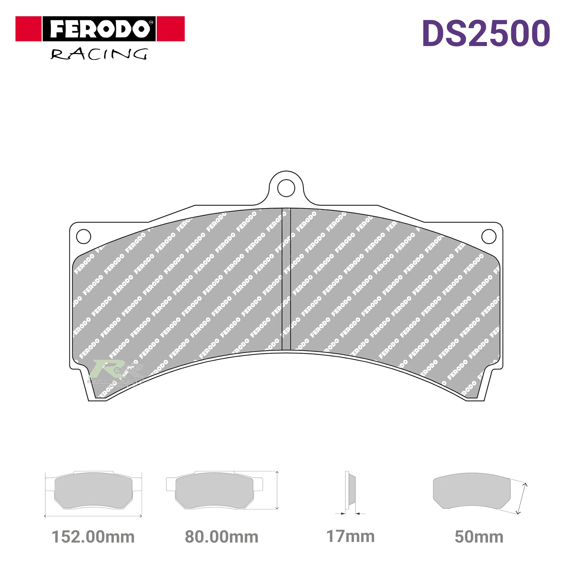 FRP3076H - (H) DS2500 Brake Pads