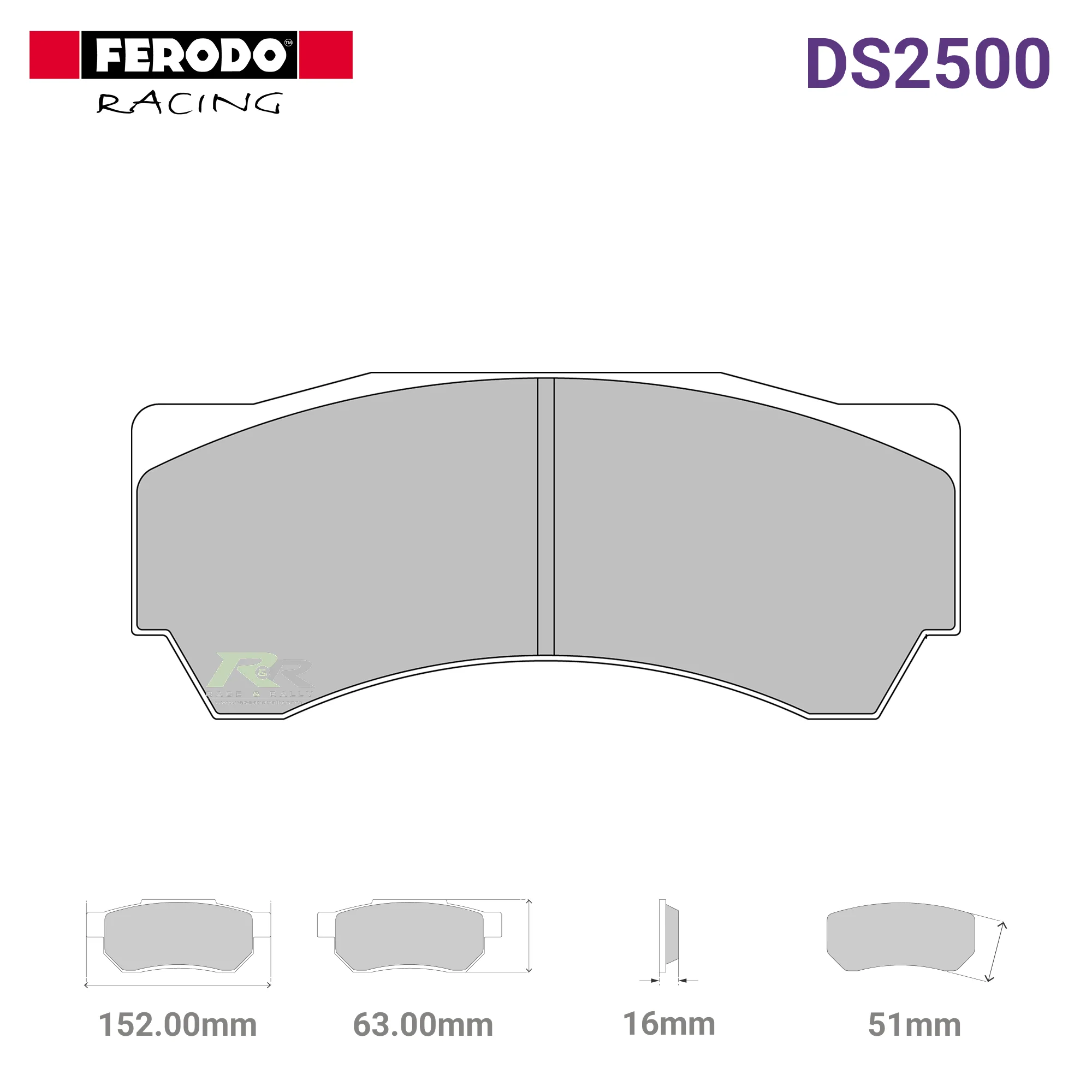 FRP3081H - (H) DS2500 Brake Pads