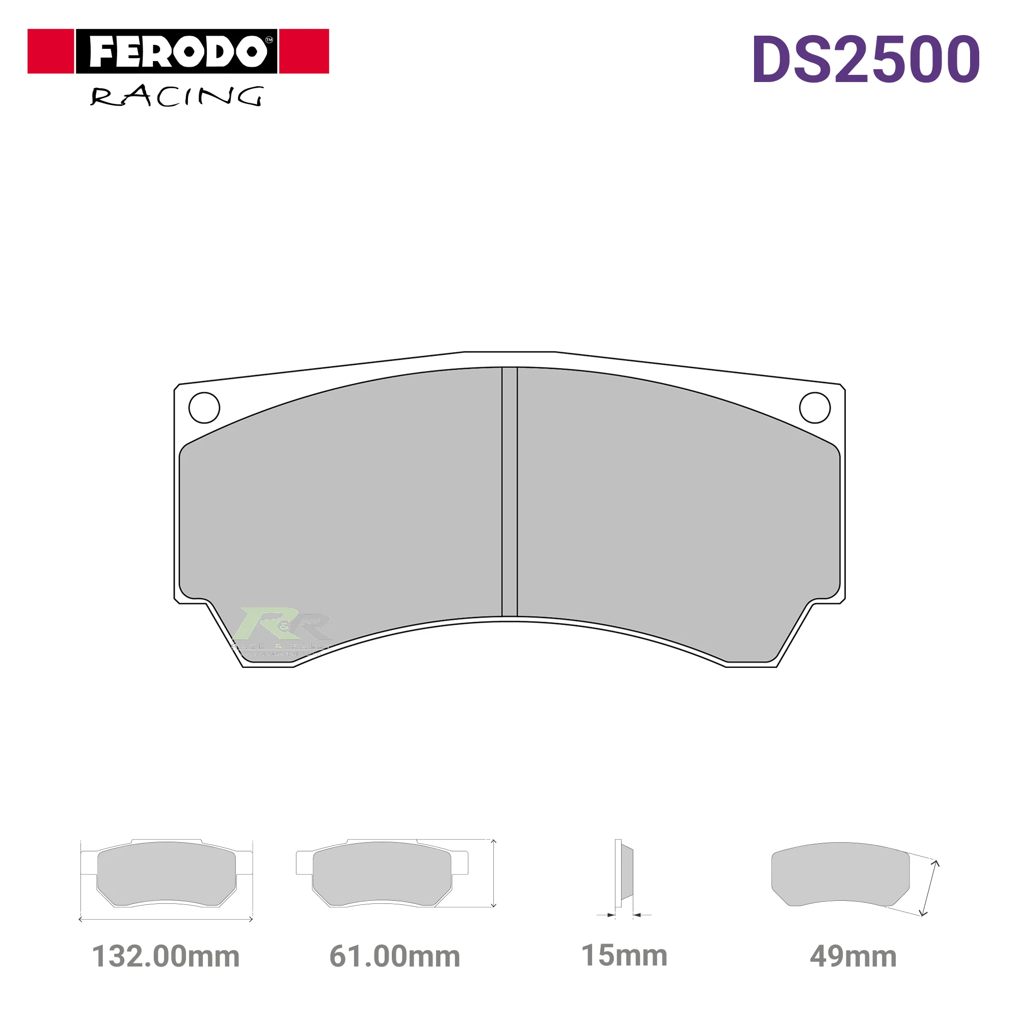FRP3082H - (H) DS2500 Brake Pads
