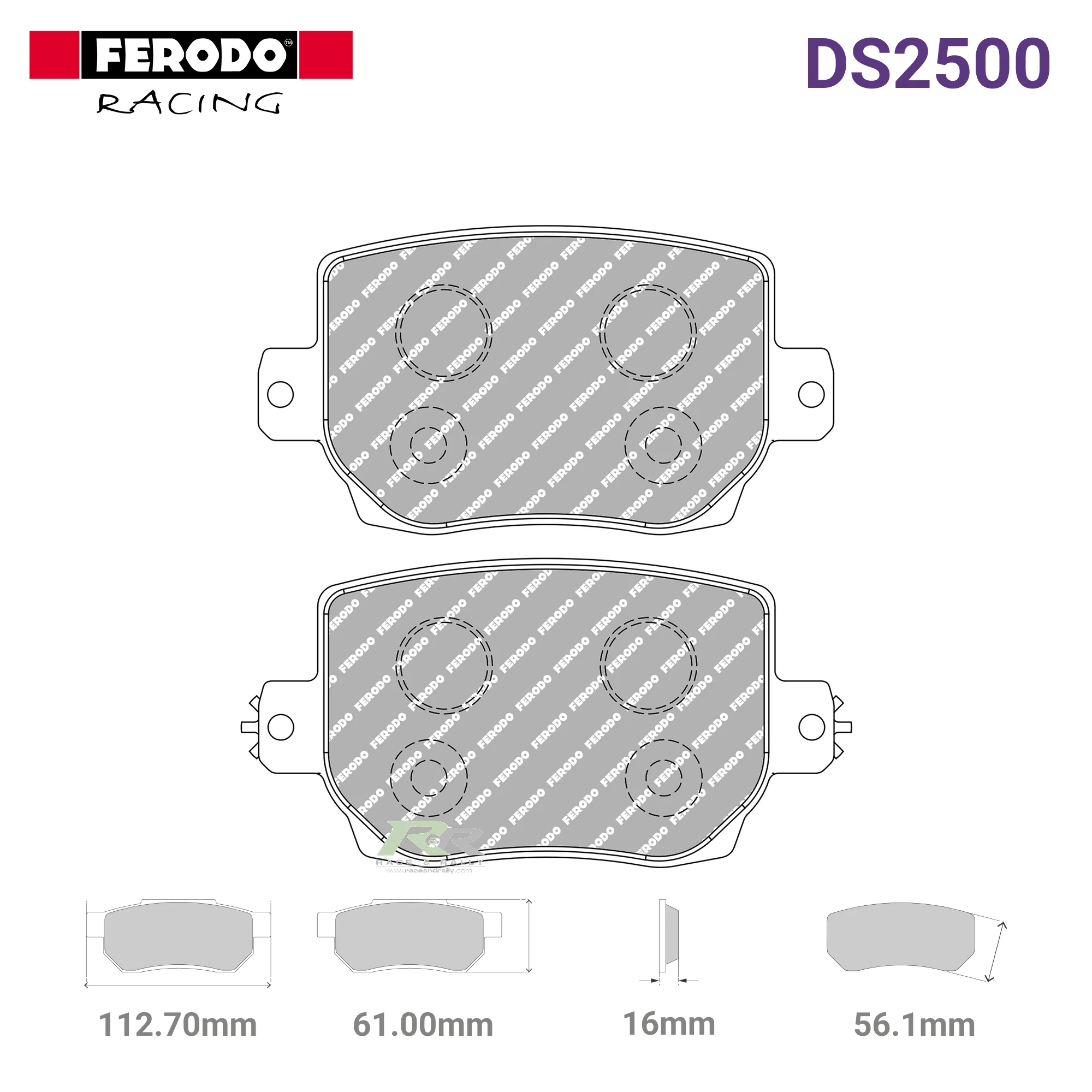 FRP3162H - (H) DS2500 Brake Pads