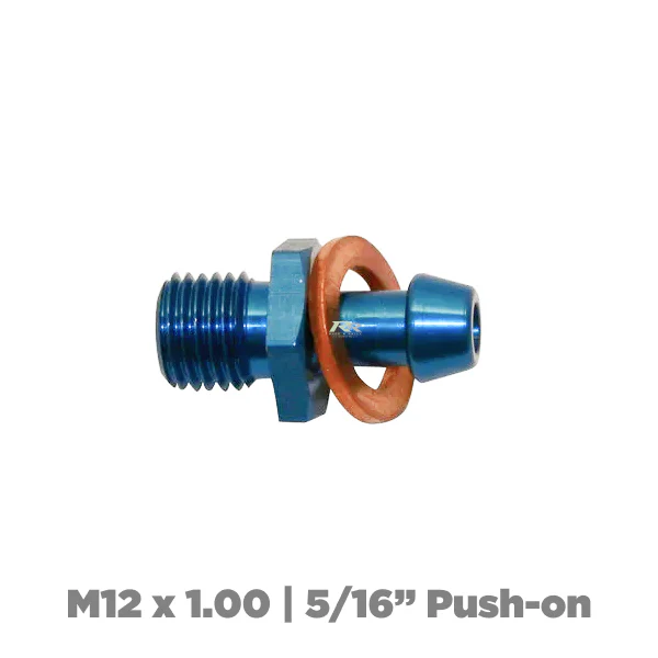 M12 x 1.0 Push-on Adaptor Kit - accepts 5/16" Ø hose