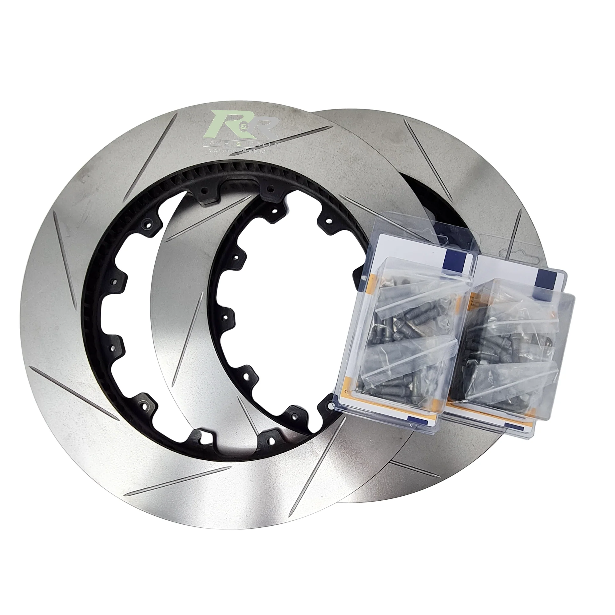 M3 E92 Brake Disc Service Kit - Strap Drive - Grooved