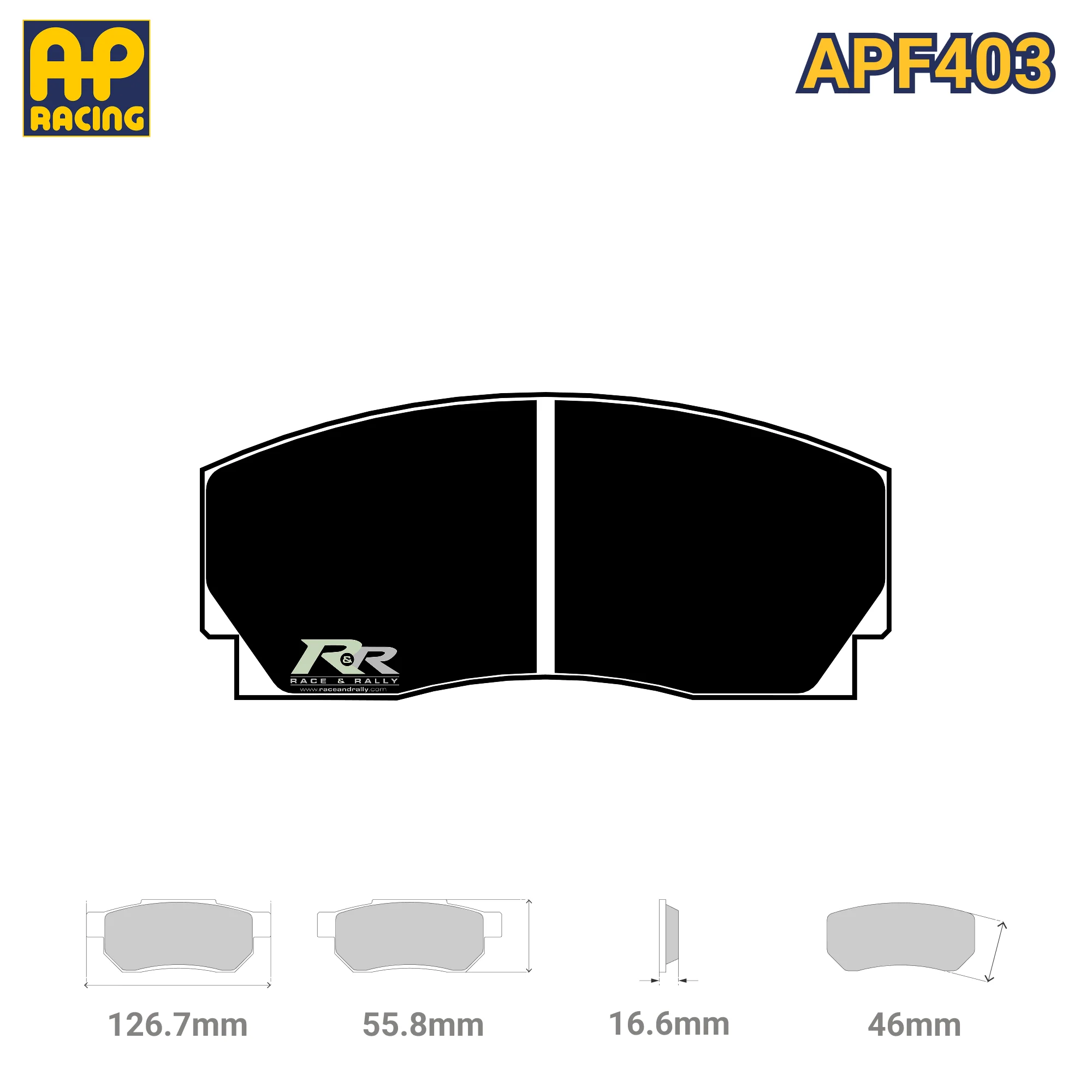 CP2270D46 Brake Pad Set - APF403 Compound