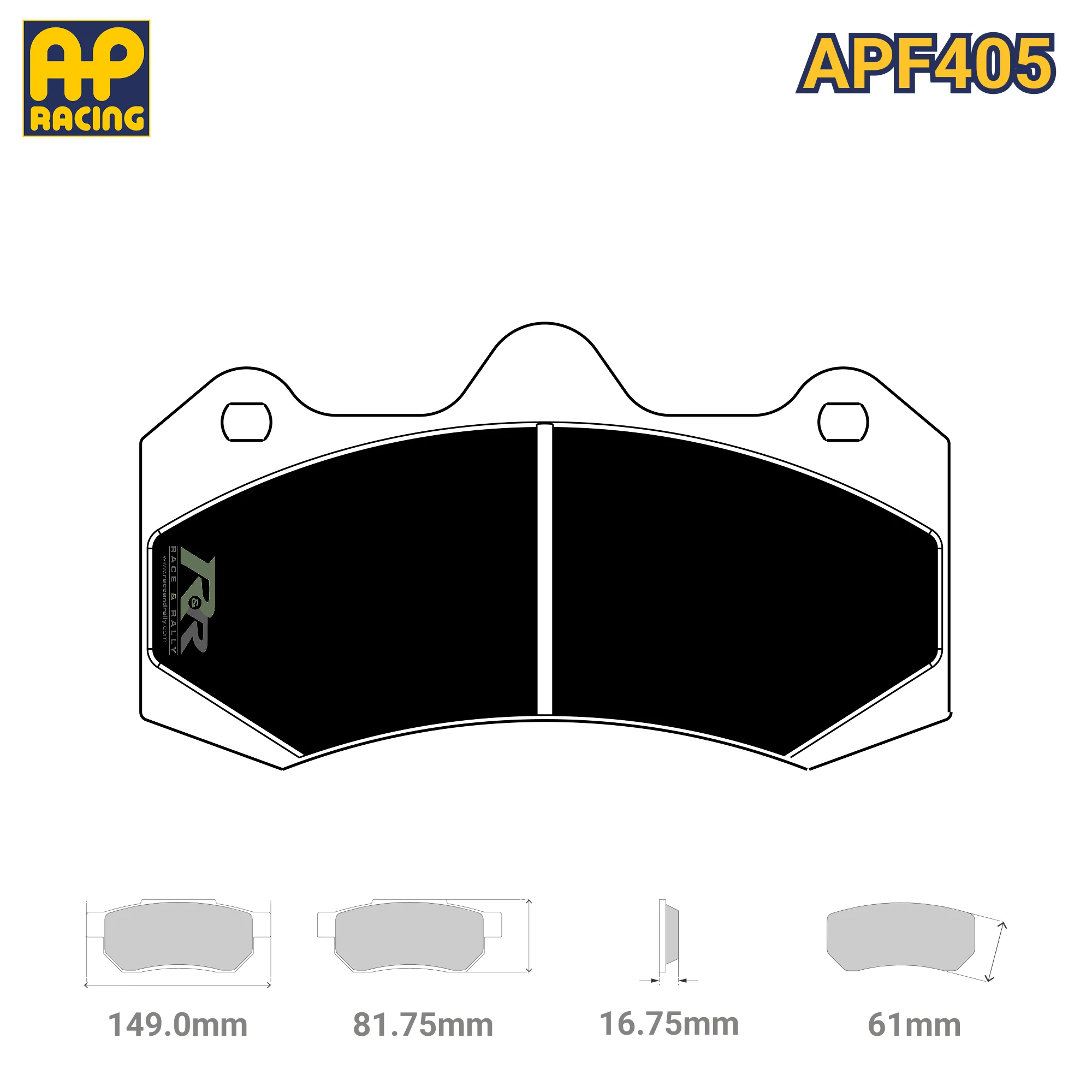 CP7040D61 Brake Pad Set - APF405 Compound