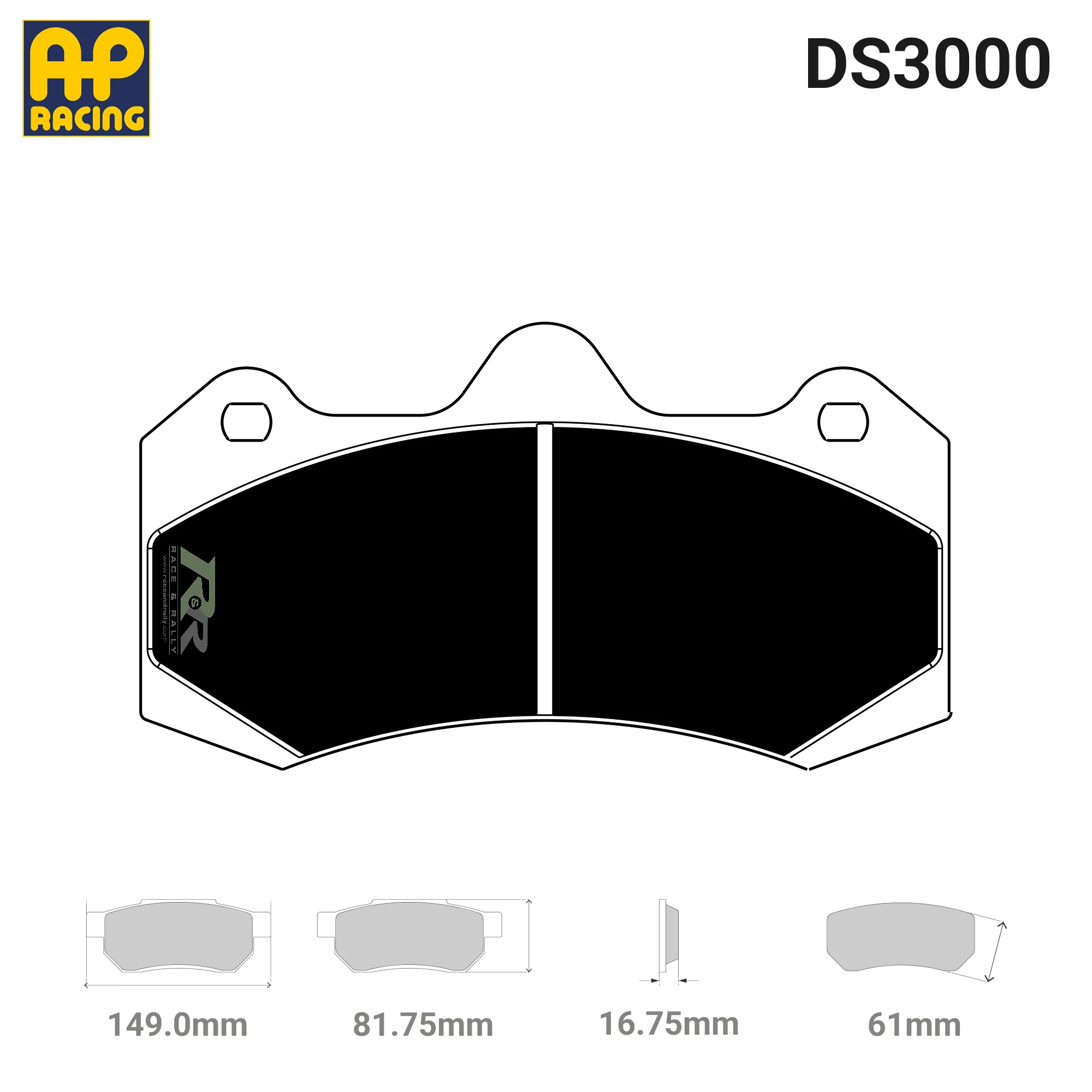 CP7040D61 Brake Pad Set - (R) DS3000 Compound