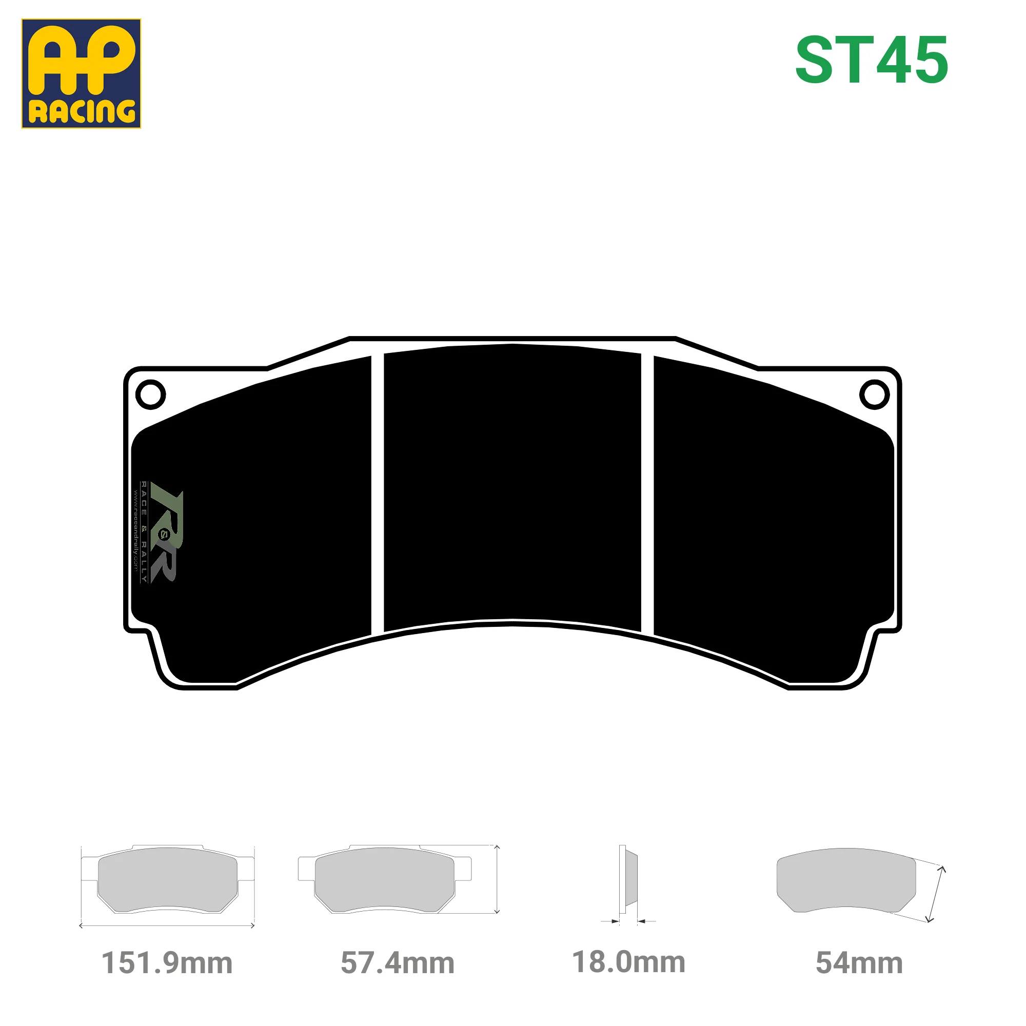 CP3905D54 Brake Pad Set - ST45 Compound