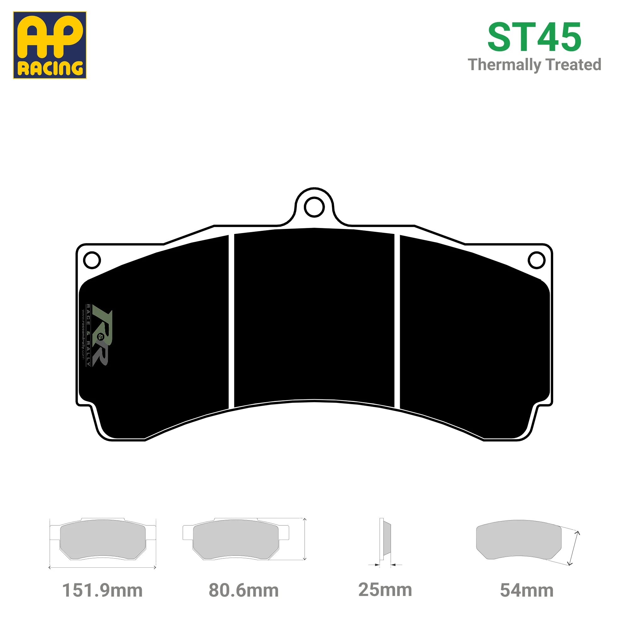 CP3558D54 Brake Pad Set - ST45B Compound