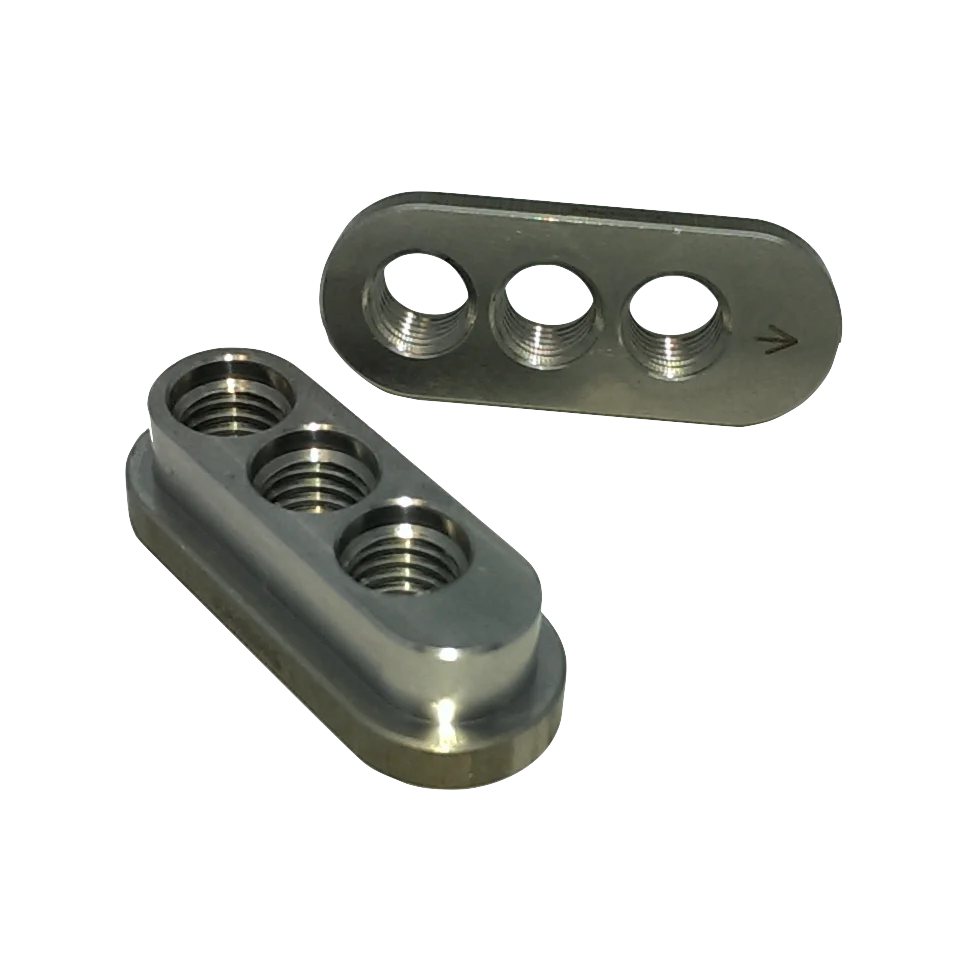 Rear anti-roll bar threaded plate