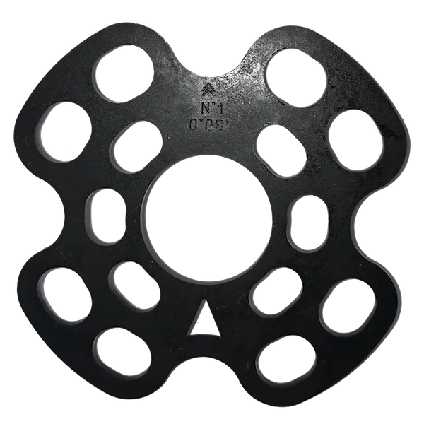 Rear stub axle spacer n° 1 setting 0°8'