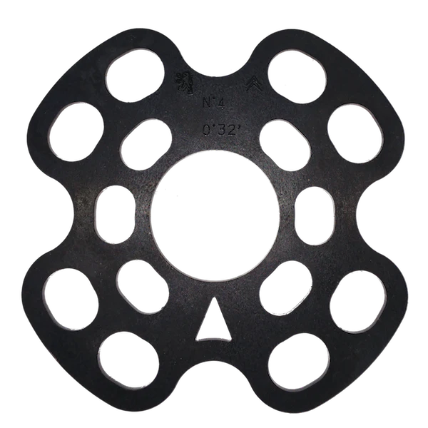Rear stub axle spacer n° 4 setting 0°32'