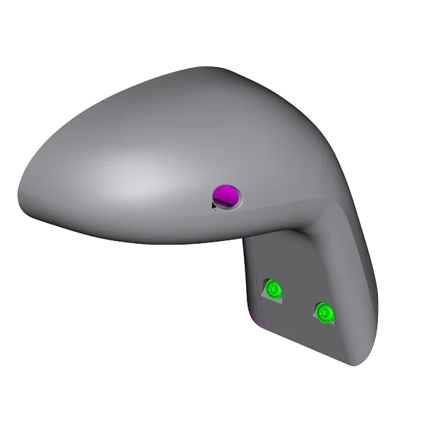Right rear view mirror body