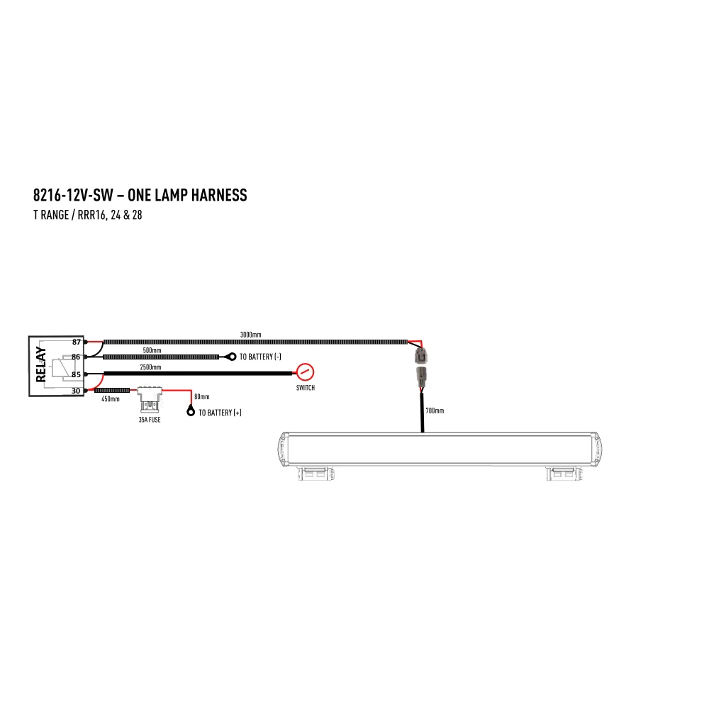 Single-lamp harness kit with switch - Image 2