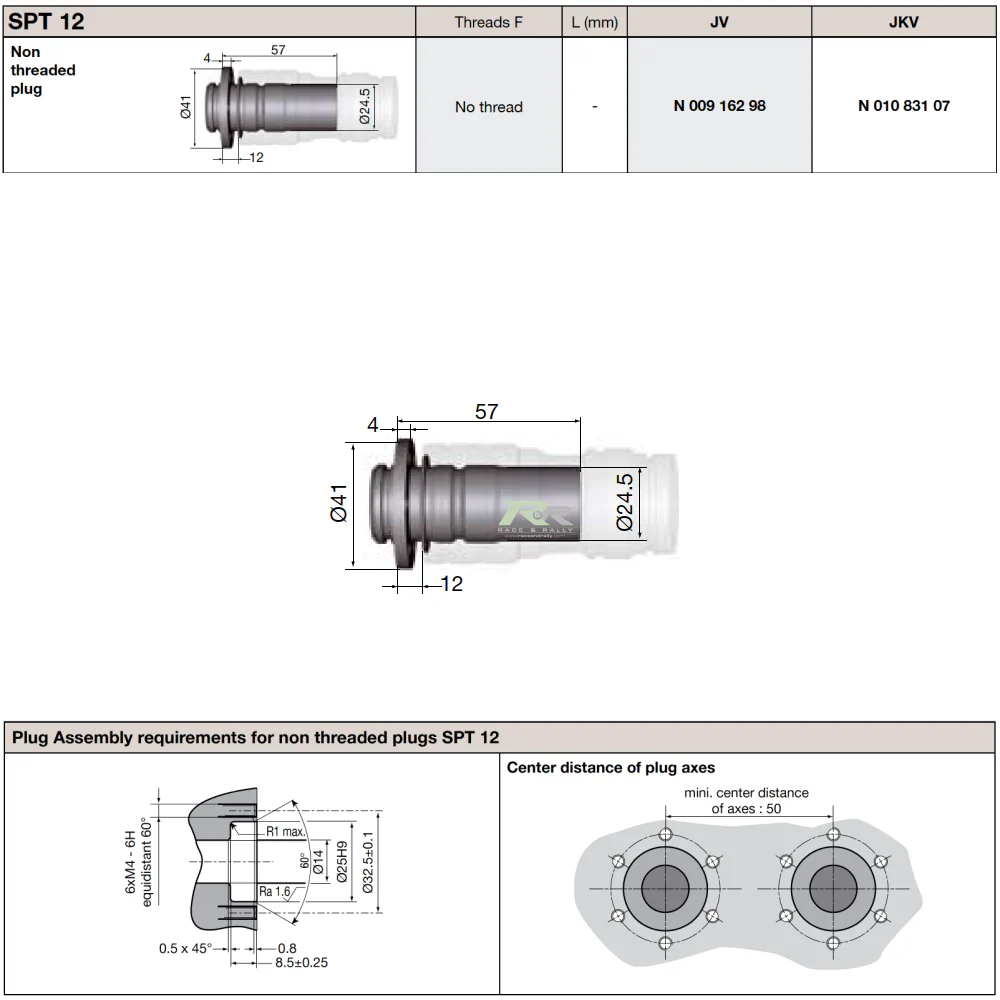 SPT 12 Non Threaded Plug - Image 3